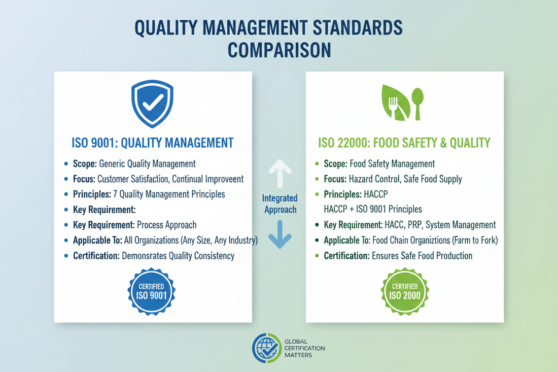 ISO 9001 vs ISO 22000: Which Standard Does Your Business Need?