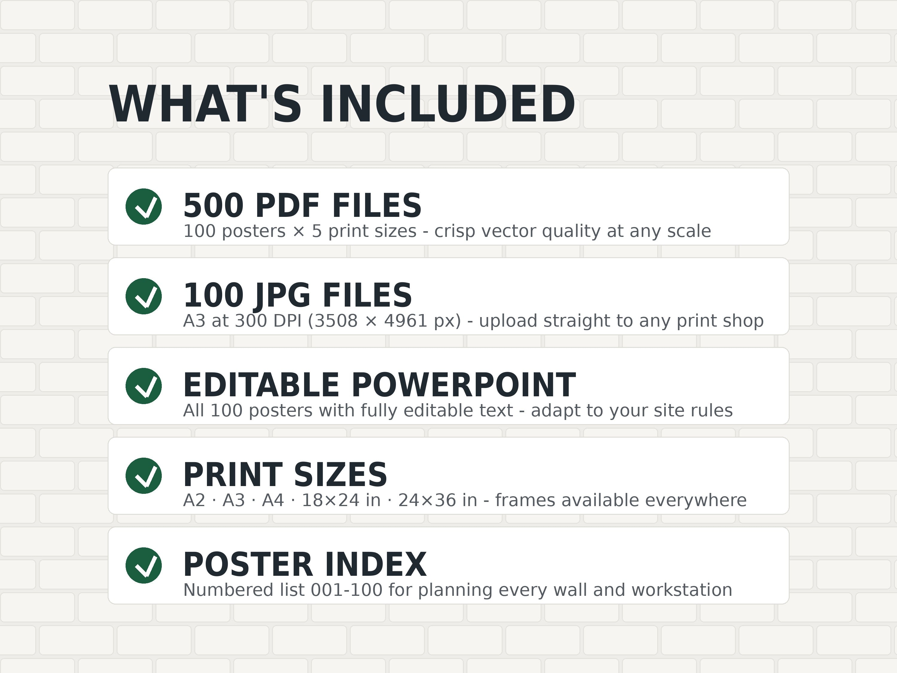 100 Environmental Awareness Posters | ISO 14001 Sustainability Poster Set | Editable Printable