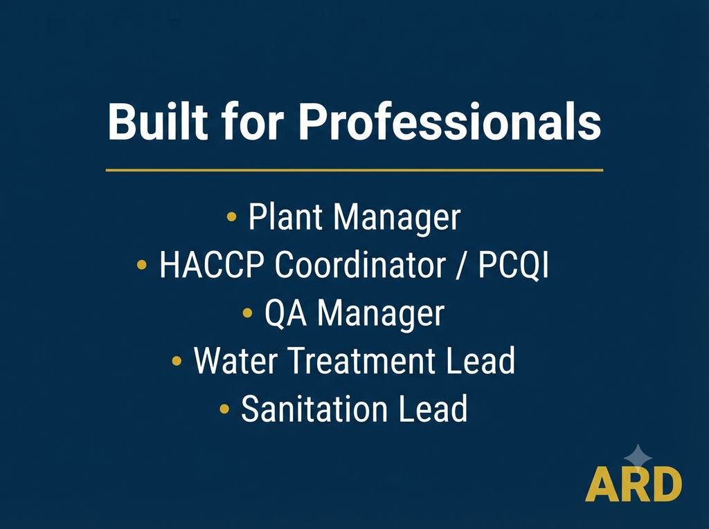HACCP Food Safety Documentation Kit for Commercial Ice Plants — FDA 21 CFR Part 117 | Codex HACCP | 45 Documents, 170+ Pages