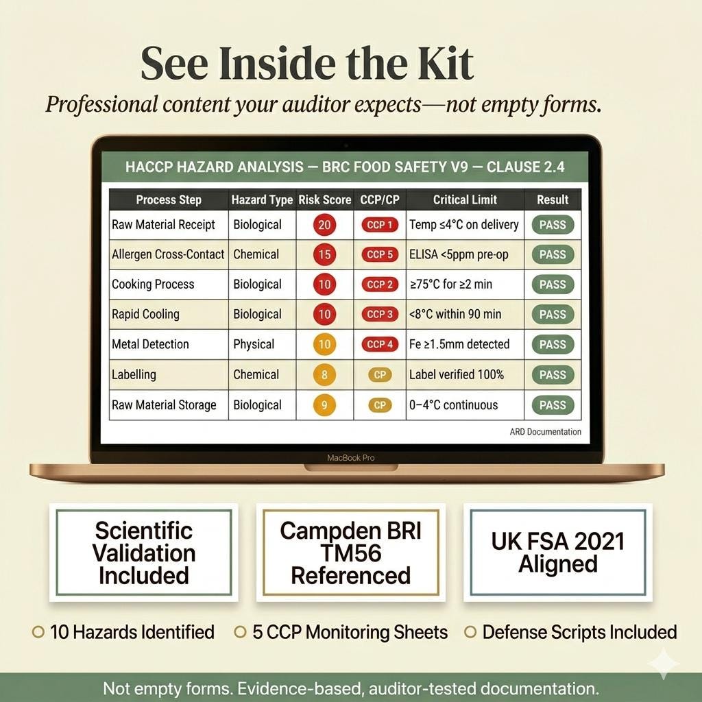 Editable BRCGS Food Quality and Safety V9 Full Pack System Documents