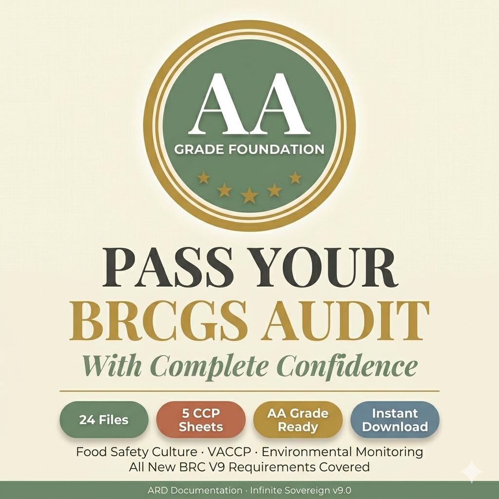 Editable BRCGS Food Quality and Safety V9 Full Pack System Documents