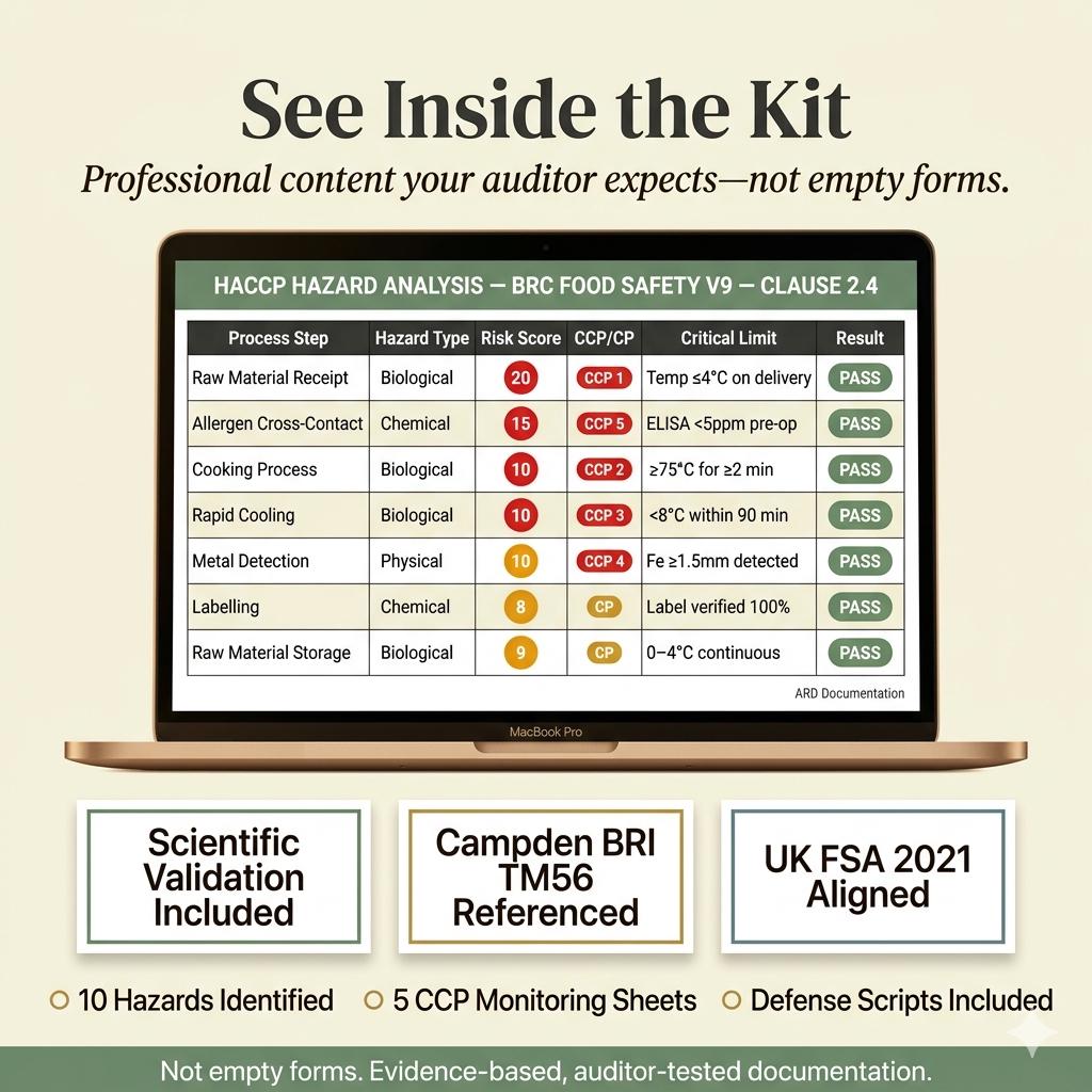 Editable BRCGS Food Quality and Safety V9 Full Pack System Documents