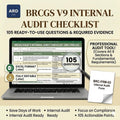 Editable BRCGS Food Safety Issue 9 Internal Audit Checklist Digital Download