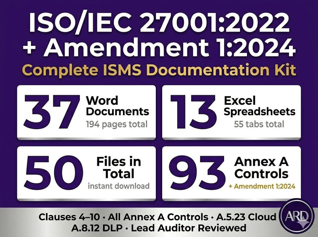 ISO 27001:2022 ISMS Full Pack System Documents + Amendment 1–2024 (Digital Download)
