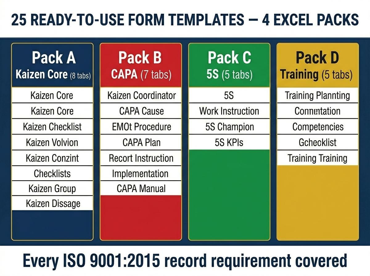 KAIZEN Full Pack System Documents