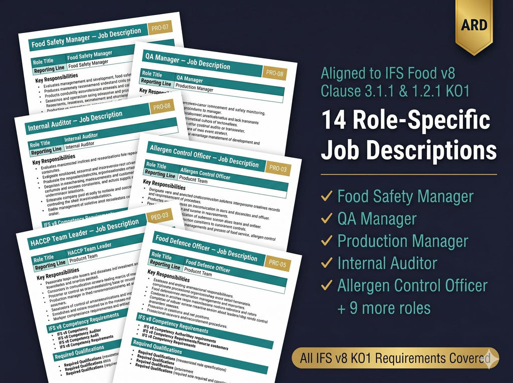 IFS Food v8 FSMS Documentation Kit | All 10 KO Requirements, Doctrine v5