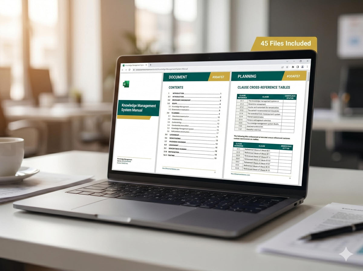 ISO 30401:2018 Knowledge Management Full Pack System Documents