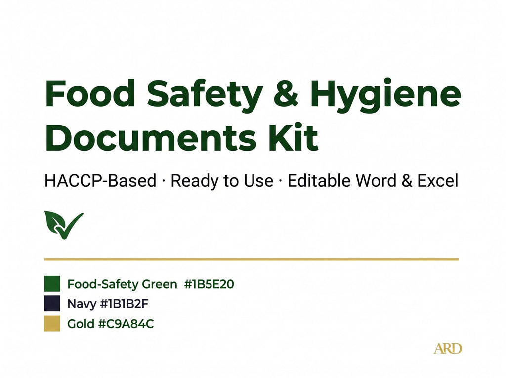 Food Safety Hygiene Full Pack System Documents | with HACCP Plan, Editable Word Excel Templates