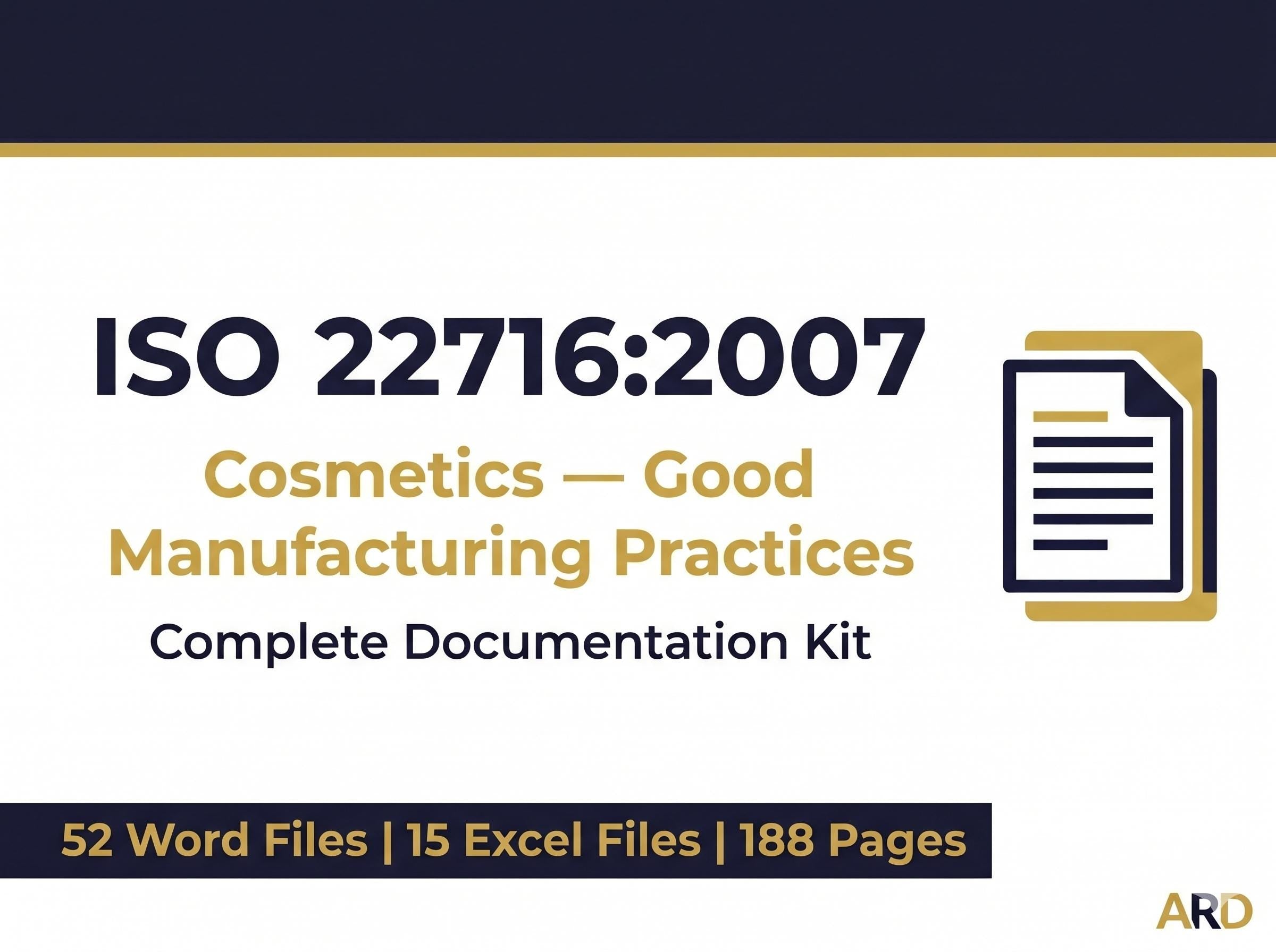 ISO 22716 Cosmetics GMP Full Pack System Documents