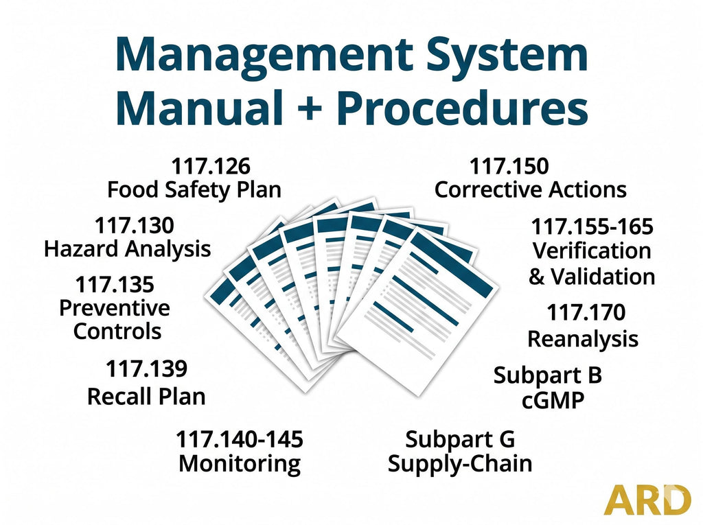 FSMA Preventive Controls Food Safety Plan System Full Pack Documents