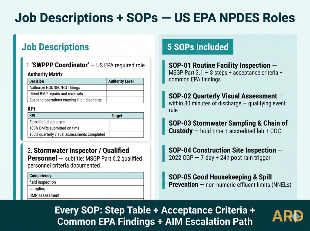 US EPA SWPPP | Npdes Stormwater Compliance System Full Pack Documents + Msgp + Cgp