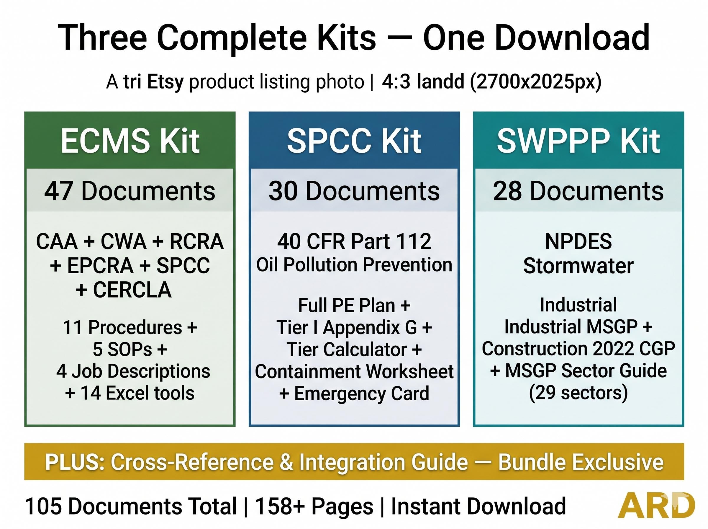 US EPA SPCC Plan System Full Pack Documents ( 40 Cfr Part 112 Compliance Kit )