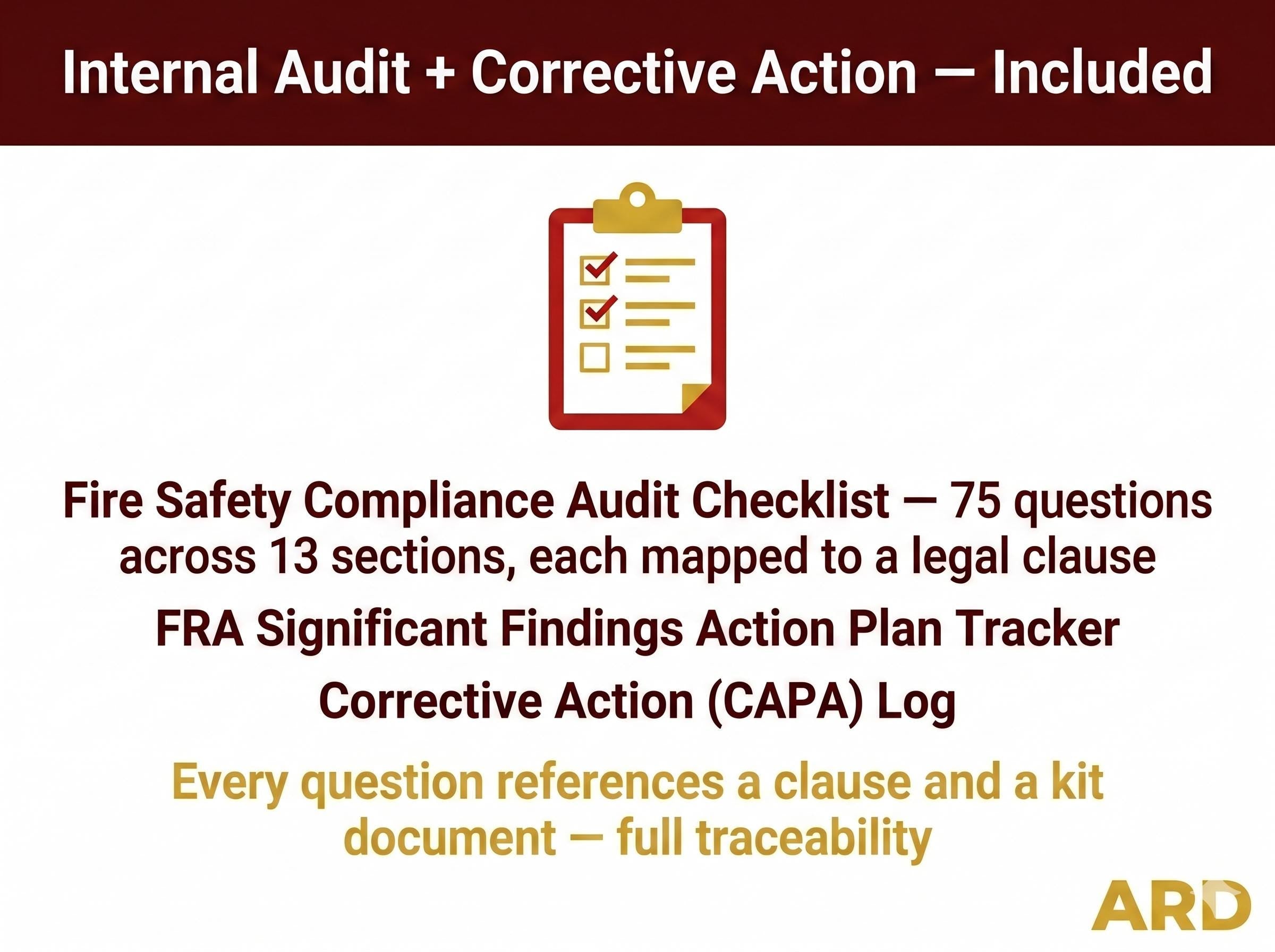 UK Fire Risk Assessment System, Editable Word Excel Documents (RRO 2005, PAS 79-1)