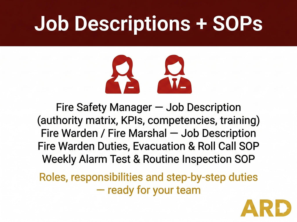 UK Fire Risk Assessment System, Editable Word Excel Documents (RRO 2005, PAS 79-1)