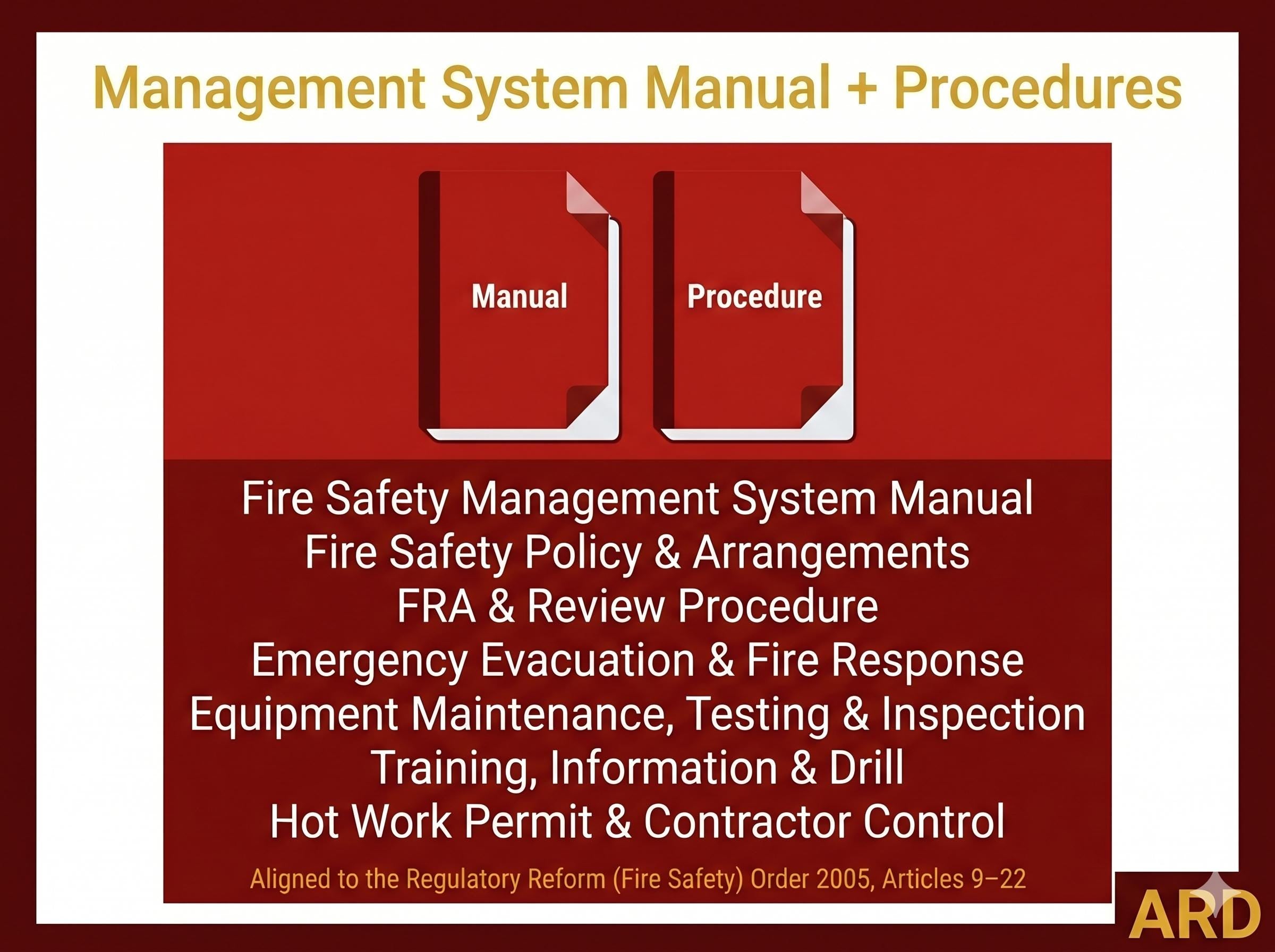UK Fire Risk Assessment System, Editable Word Excel Documents (RRO 2005, PAS 79-1)