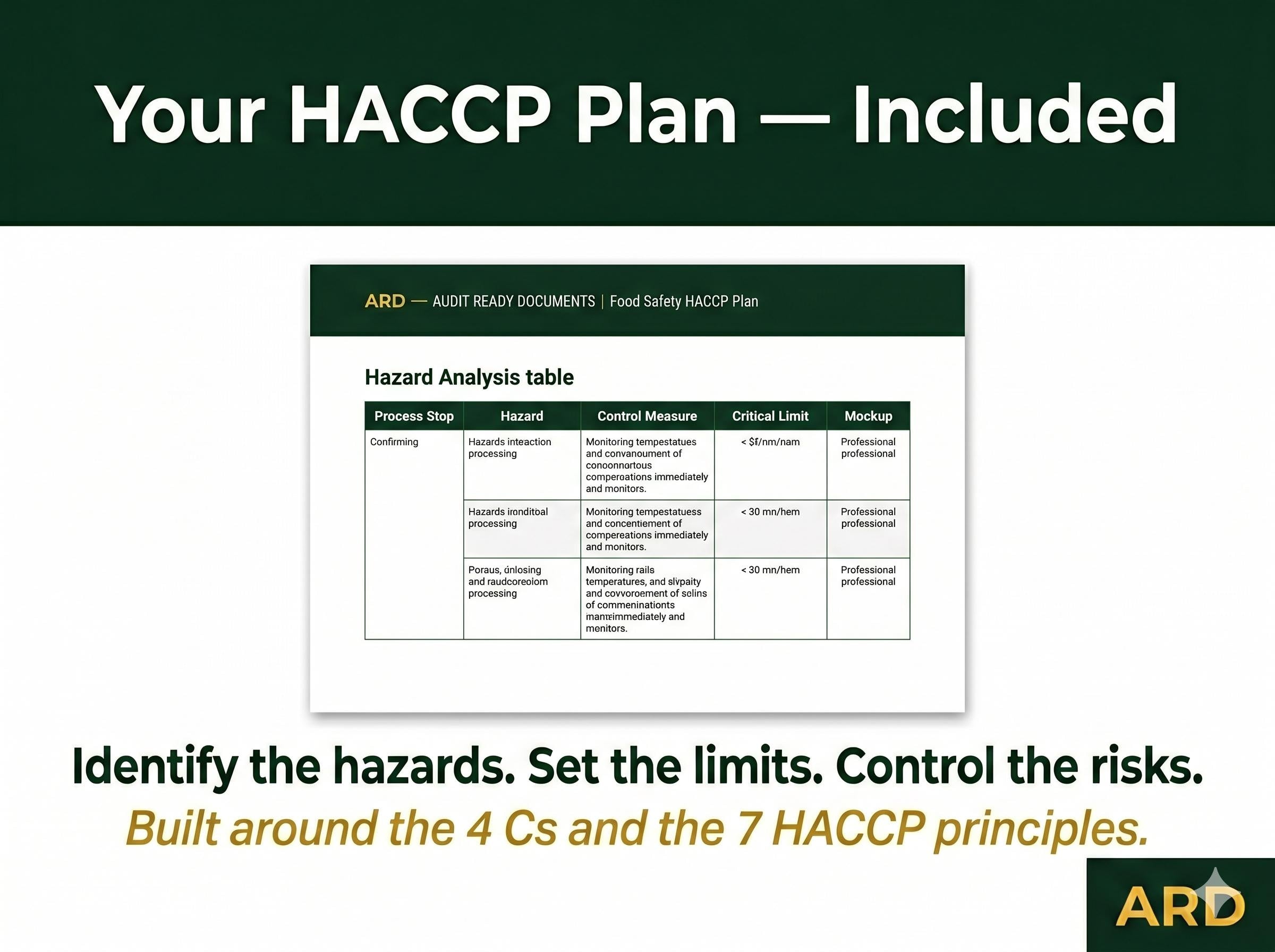 UK Food Safety Management | HACCP Kit for UK Law Systems Full Pack Documents