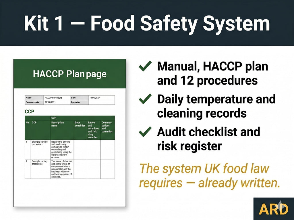 UK Food Safety Bundle | HACCP System + Inspection Prep System Full Pack Documents