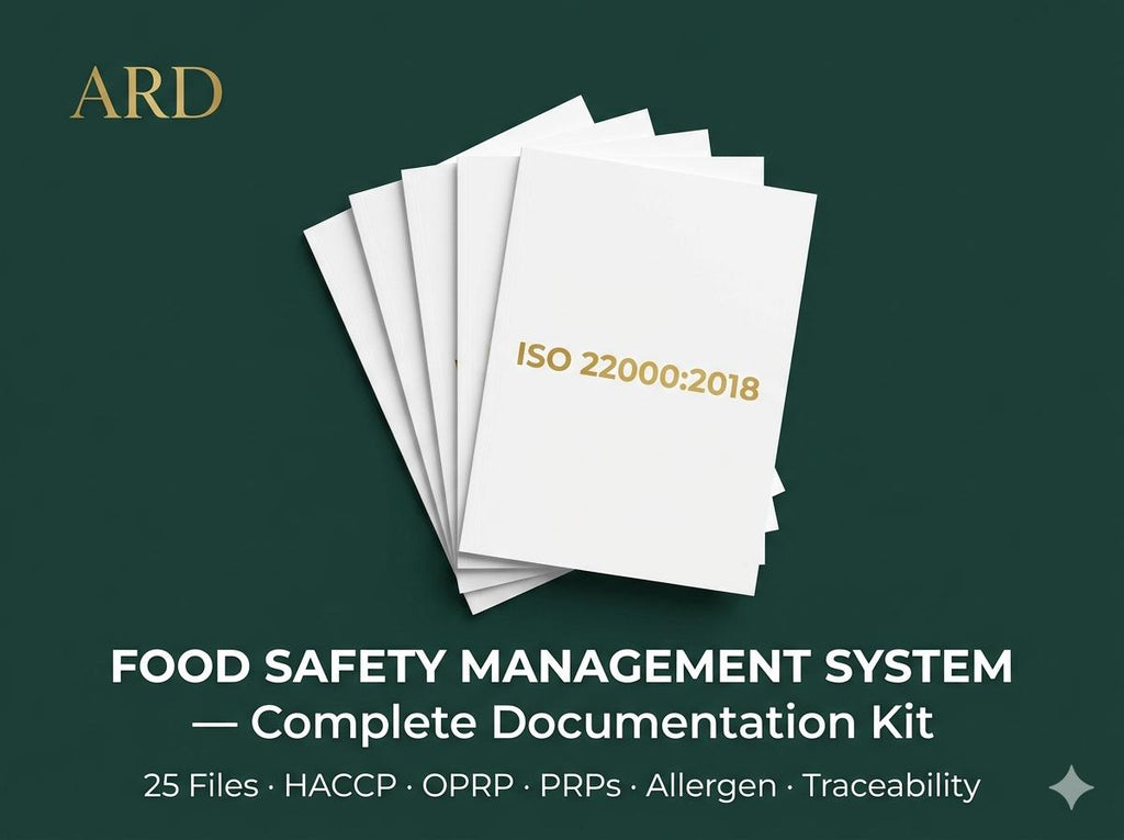 ISO 22000:2018 Food Safety System Full Pack Documents