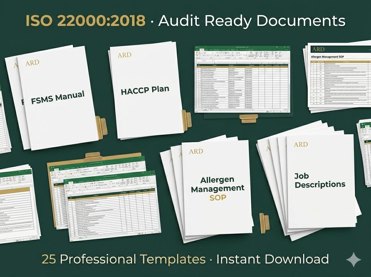 ISO 22000:2018 Food Safety System Full Pack Documents