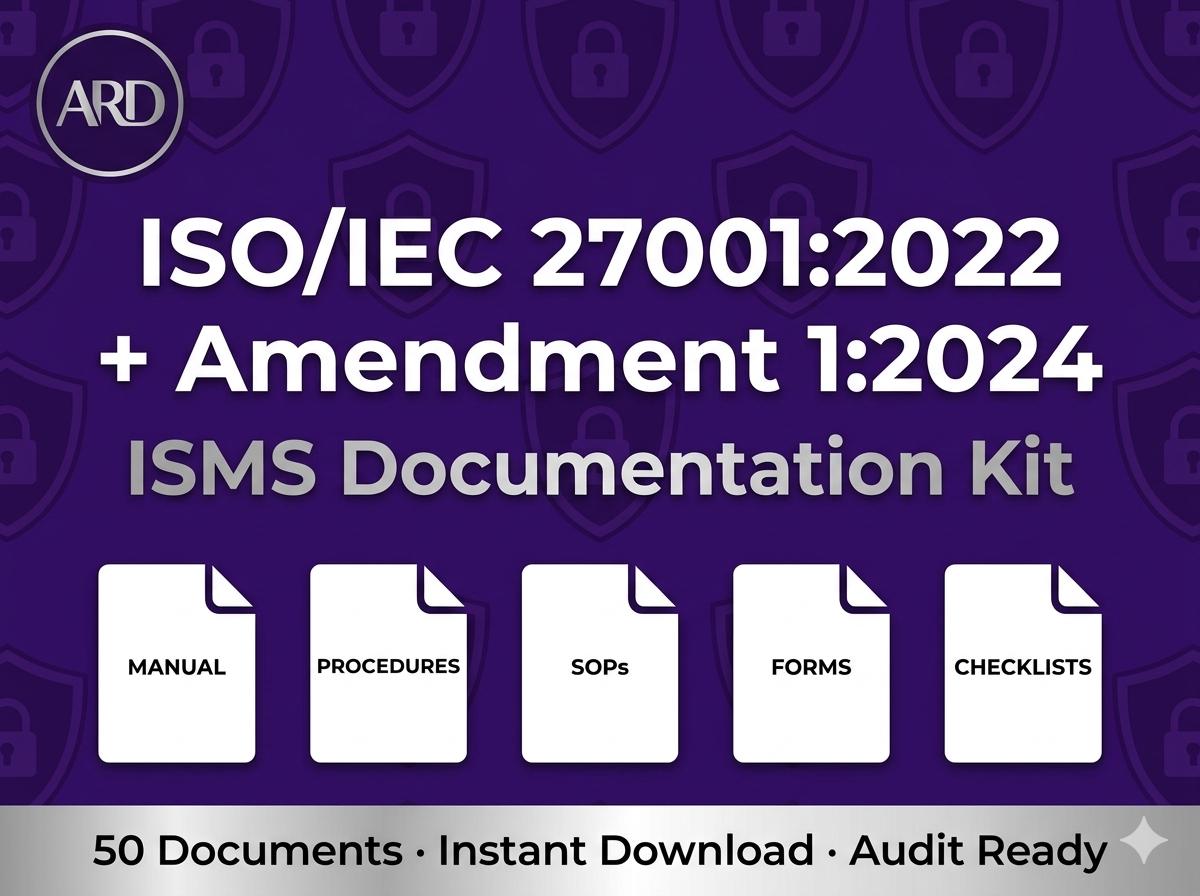 ISO 27001:2022 ISMS Full Pack System Documents + Amendment 1–2024 (Digital Download)