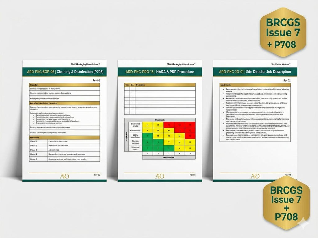 BRCGS Packaging Materials Issue 7 Full Pack System Documents