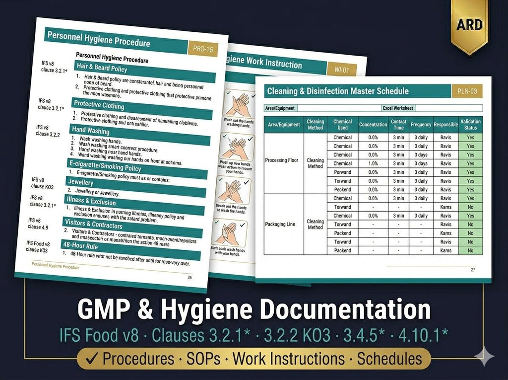 IFS Food v8 FSMS Documentation Kit | All 10 KO Requirements, Doctrine v5