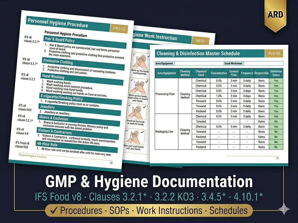 IFS Food v8 FSMS Documentation Kit | All 10 KO Requirements, Doctrine v5