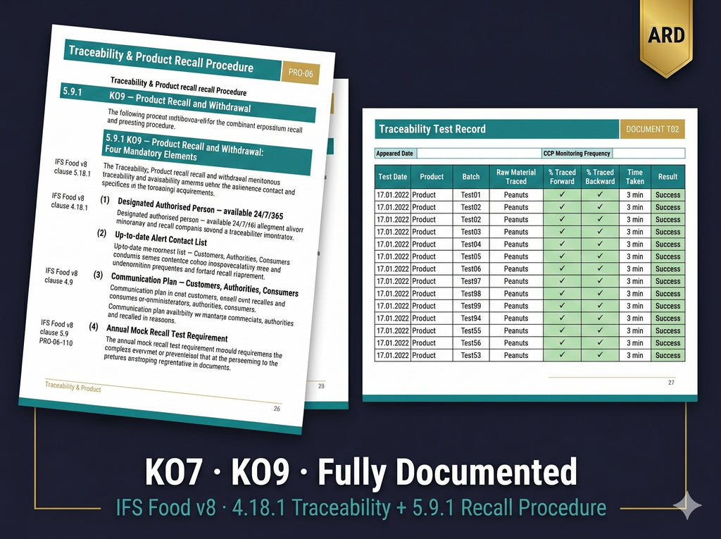 IFS Food v8 FSMS Documentation Kit | All 10 KO Requirements, Doctrine v5