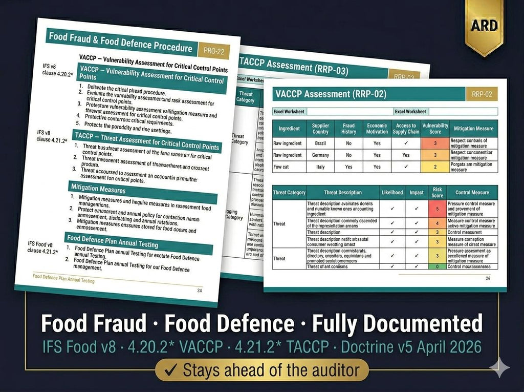 IFS Food v8 FSMS Documentation Kit | All 10 KO Requirements, Doctrine v5