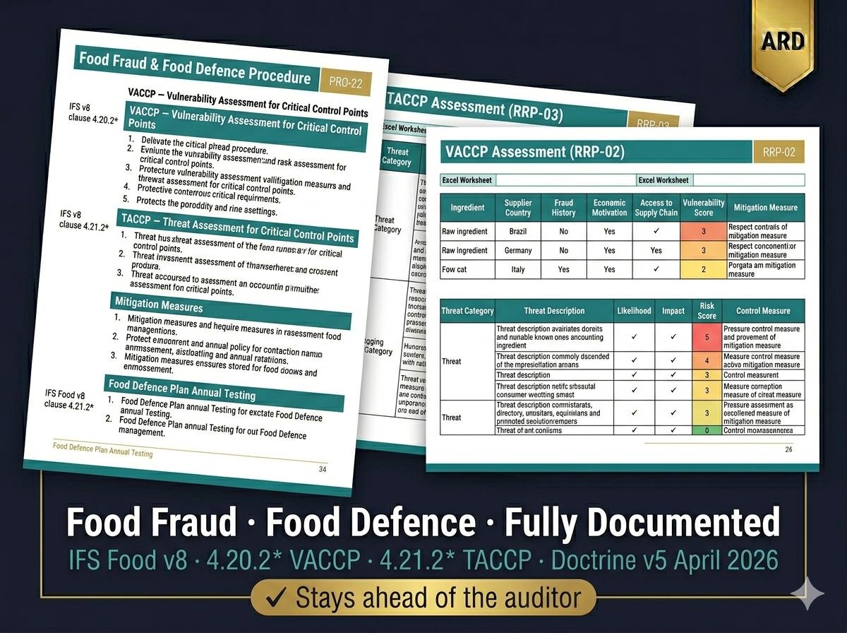 IFS Food v8 FSMS Documentation Kit | All 10 KO Requirements, Doctrine v5