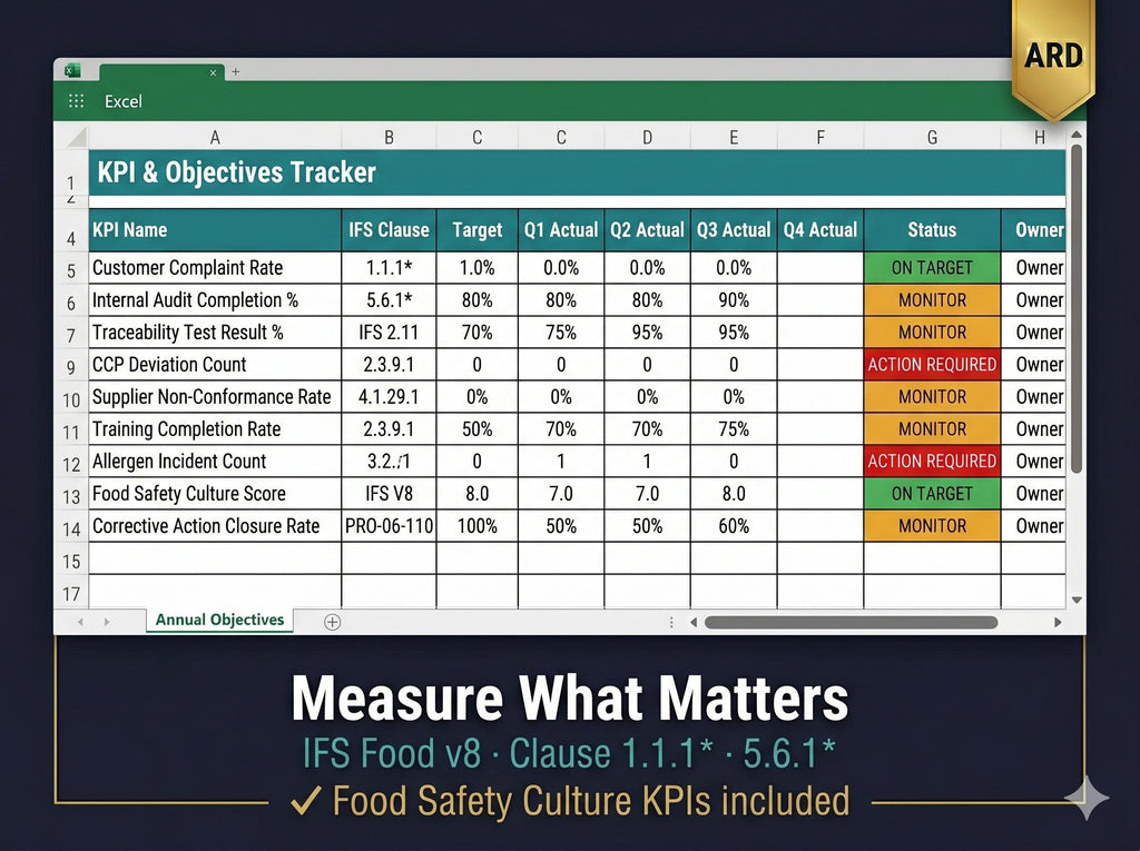 IFS Food v8 FSMS Documentation Kit | All 10 KO Requirements, Doctrine v5