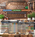 HACCP Food Safety Management System Full Pack For Restaurant , Cafe ,Kitchen ,Catering Editable