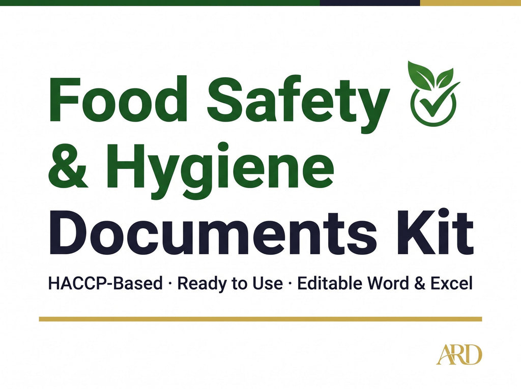 Food Safety Hygiene Full Pack System Documents | with HACCP Plan, Editable Word Excel Templates