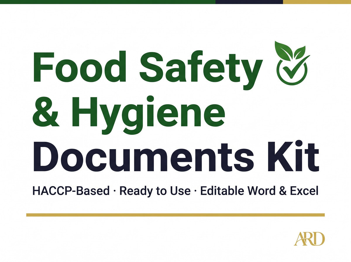 Food Safety Hygiene Full Pack System Documents | with HACCP Plan, Editable Word Excel Templates
