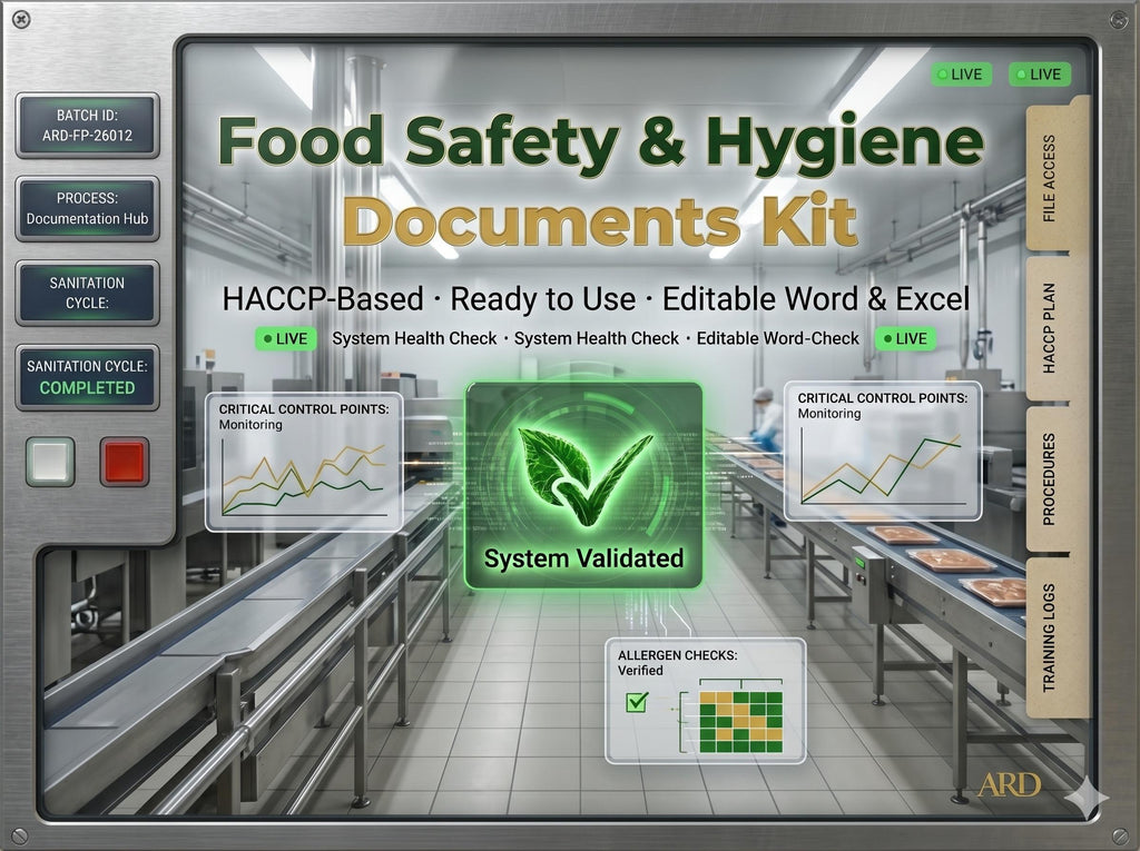Food Safety Hygiene Full Pack System Documents | with HACCP Plan, Editable Word Excel Templates