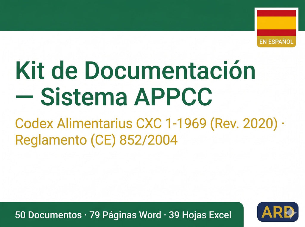 APPCC / HACCP Pack Completo del Sistema