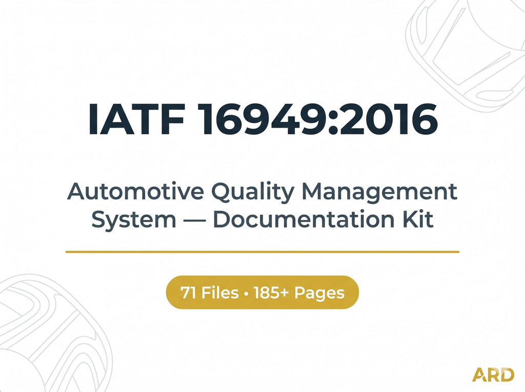 IATF 16949:2016 Automotive QMS System Full Pack Documents