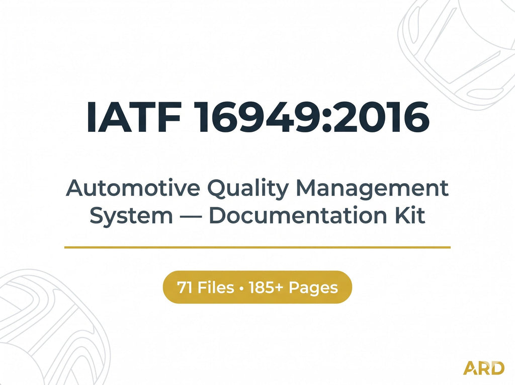 IATF 16949:2016 Automotive QMS System Full Pack Documents