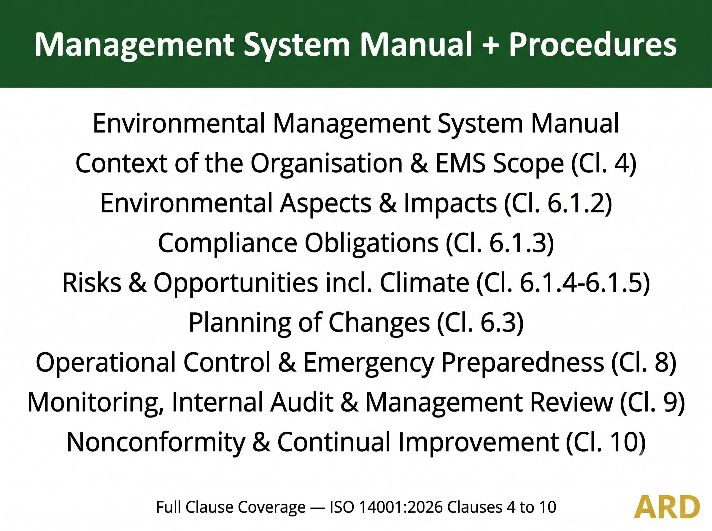 ISO 14001:2026 Environmental Management System Full Pack Documents