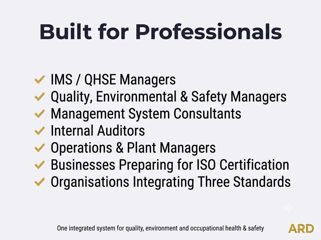 ISO 9001 + 14001 + 45001 Integrated Management System | Complete IMS Documentation | Full Pack Editable