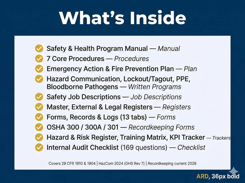 OSHA Safety Program System Full Pack Documents