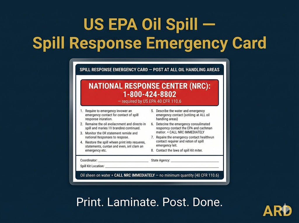 US EPA SPCC Plan 40 Cfr Part 112 Compliance Systems Full Pack Documents