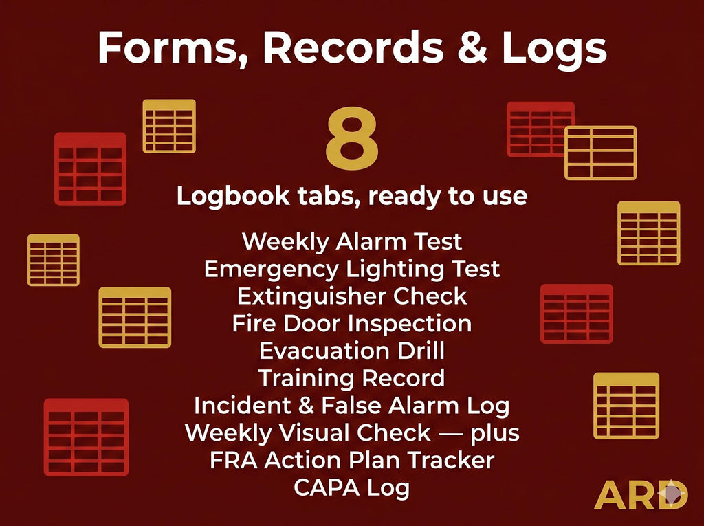 UK Fire Risk Assessment System, Editable Word Excel Documents (RRO 2005, PAS 79-1)