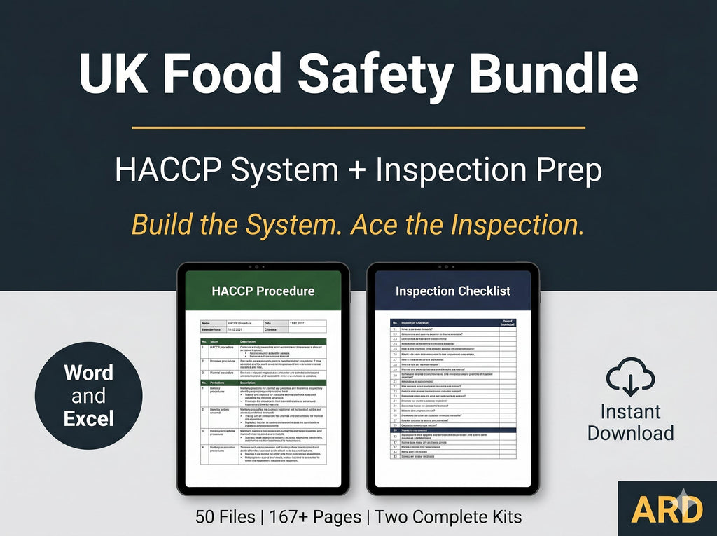 UK Food Safety Bundle | HACCP System + Inspection Prep System Full Pack Documents