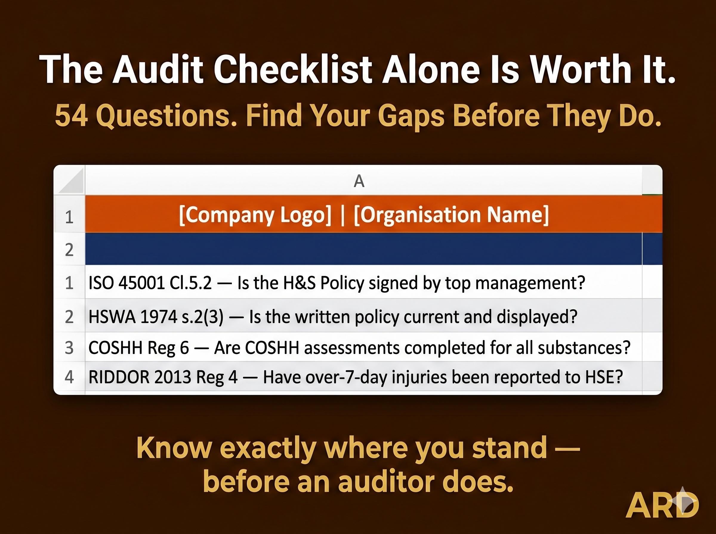 UK Health Safety Compliance Documents Full Pack | ISO 45001, COSHH, riddor (Digital Download)