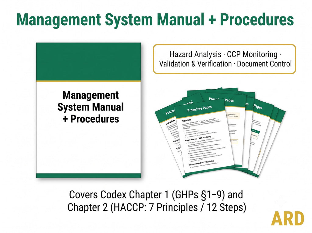 HACCP Food Safety Management System Full Pack Documents