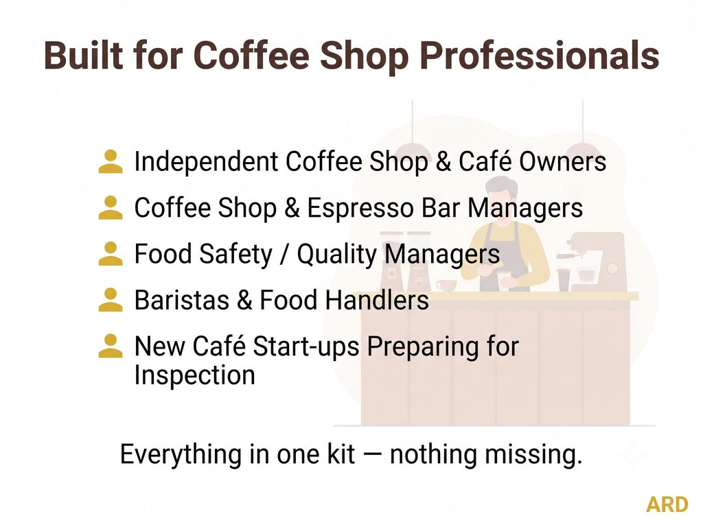 Coffee Shop HACCP Food Safety System Full Pack Documents ( Editable Word Excel Cafe Manual Procedures Logs Allergen Audit Checklist )