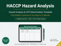 HACCP Hazard Analysis Template | Editable Excel | 12-Stage Flow, 50+ Hazards, CCP Determination, PRP