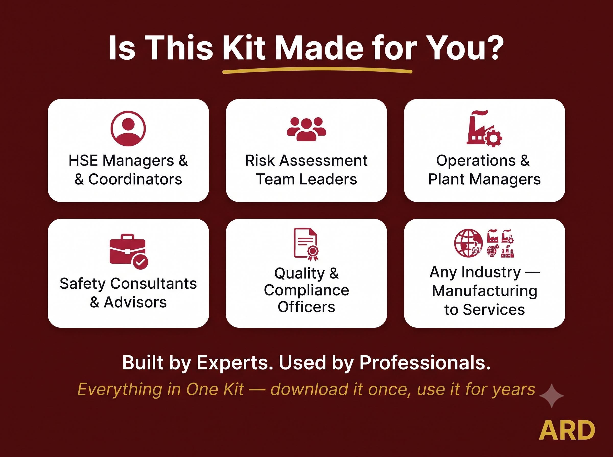Workplace Health and Safety Risk Assessment System Full Pack ( HARA | 38 Documents Word & Excel | Risk Register JSA Audit ISO 45001 )