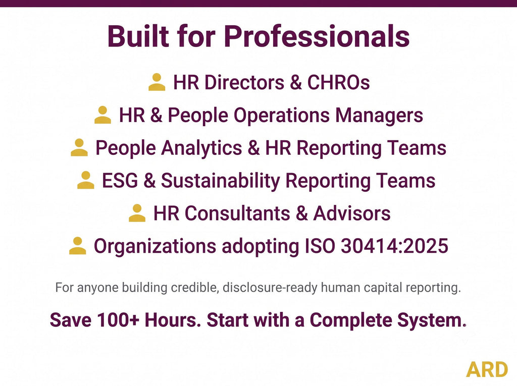 ISO 30414:2025 Human Capital Reporting System Full Pack ( 52 Documents | HR Metrics KPI Workforce Analytics HRMs )